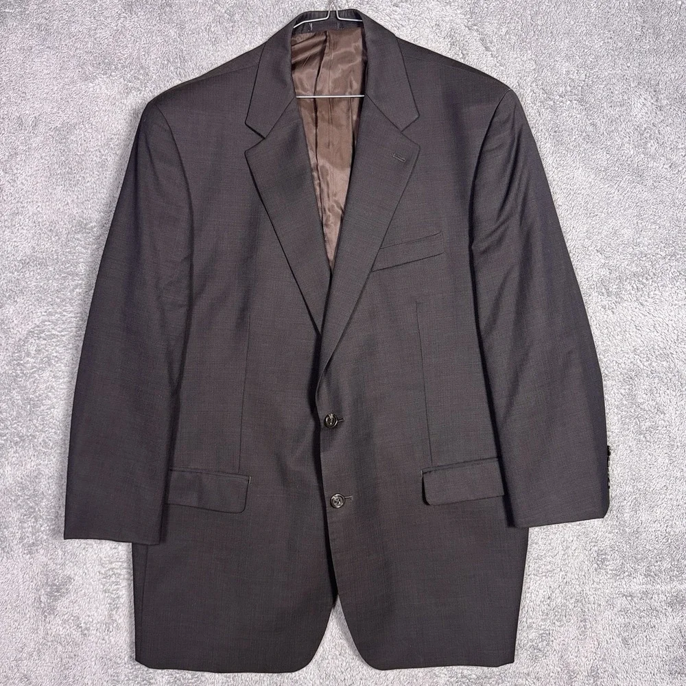 Ralph Lauren Blazer Men 48L Wool Suit Jacket 2 Button Vintage Chocolate Brown